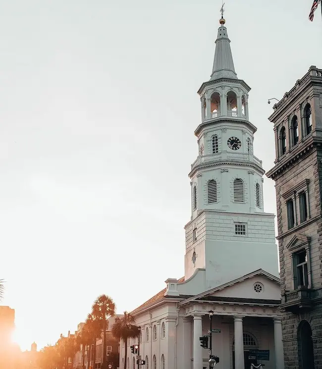 Charleston, SC: A picturesque city known for its numerous churches, showcasing its rich religious heritage.
